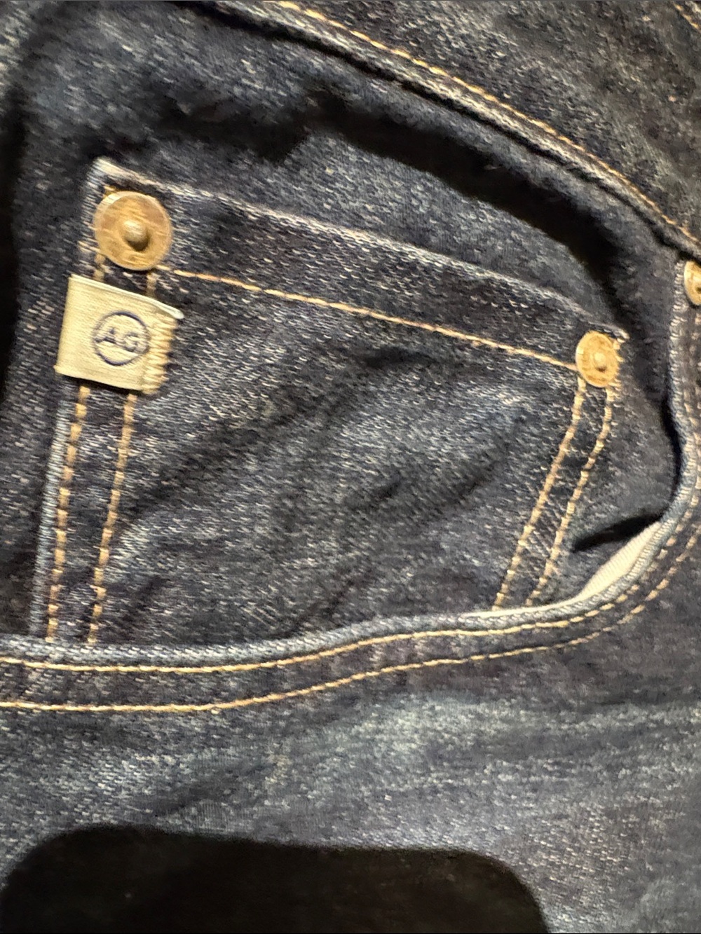 Ag Adriano Goldschmied Relaxed Dark Blue Denim Jeans - Picture 2 of 6